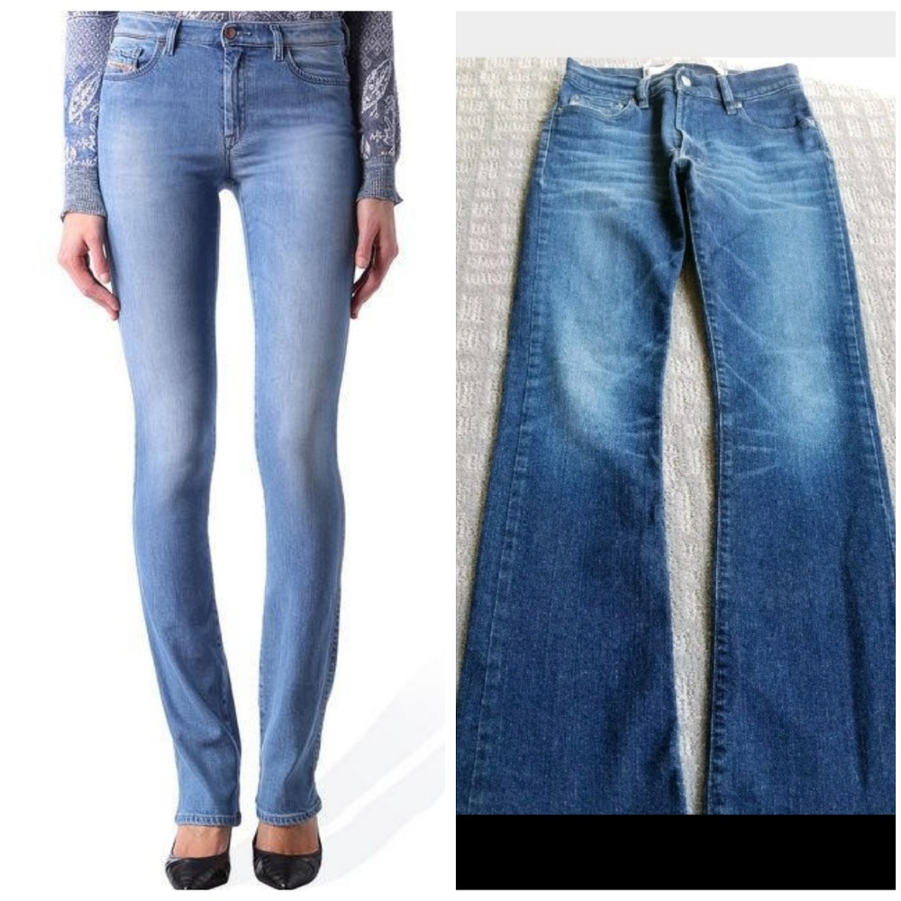 Diesel high waist med wash slim boot 27x30 blue de